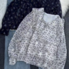 620-3.png Floral Ruffled Chiffon Blouse