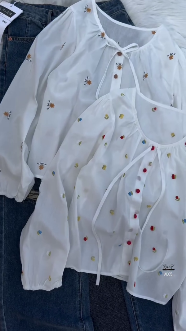 625-5.png Embroidered Sheer Blouse