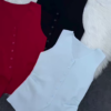626-3.png Classic Button-Front Sleeveless Top