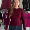 630-2.png Classic Brown Long Sleeve Fitted Top