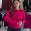 630-4.png Classic Brown Long Sleeve Fitted Top