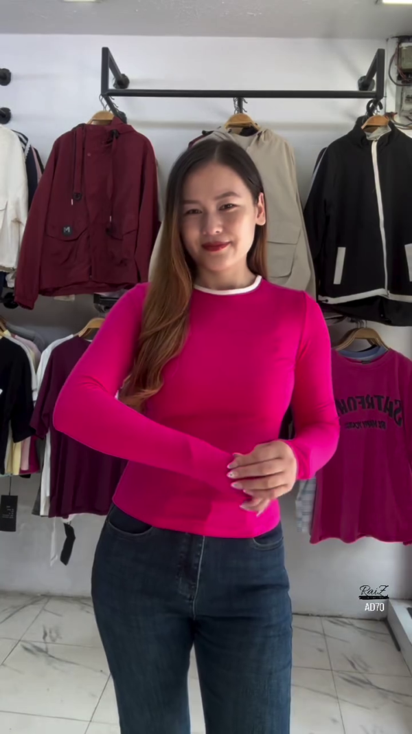 630-4.png Classic Brown Long Sleeve Fitted Top
