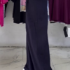 Navy Blue High-Waist Wide-Leg Pants