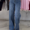 Classic High-Waist Wide-Leg Blue Jeans