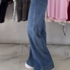 Classic High-Waist Wide-Leg Blue Jeans