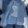 Casual Hooded Jacket & Denim Jeans Outfit Set
