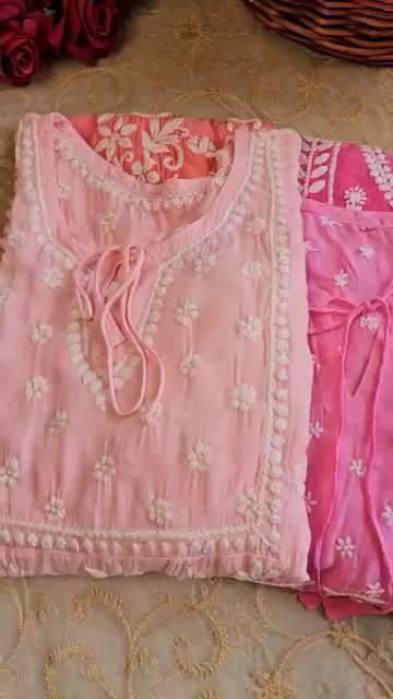 Blush Pink Chikankari Kurta Set – A Timeless Classic