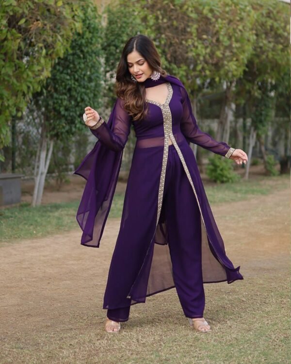 107_6ee75649-9a71-40ac-ae3d-fba0bf414d6f-1.jpg Western Designer Wine Color Georgette Three Piece Kurti Suit