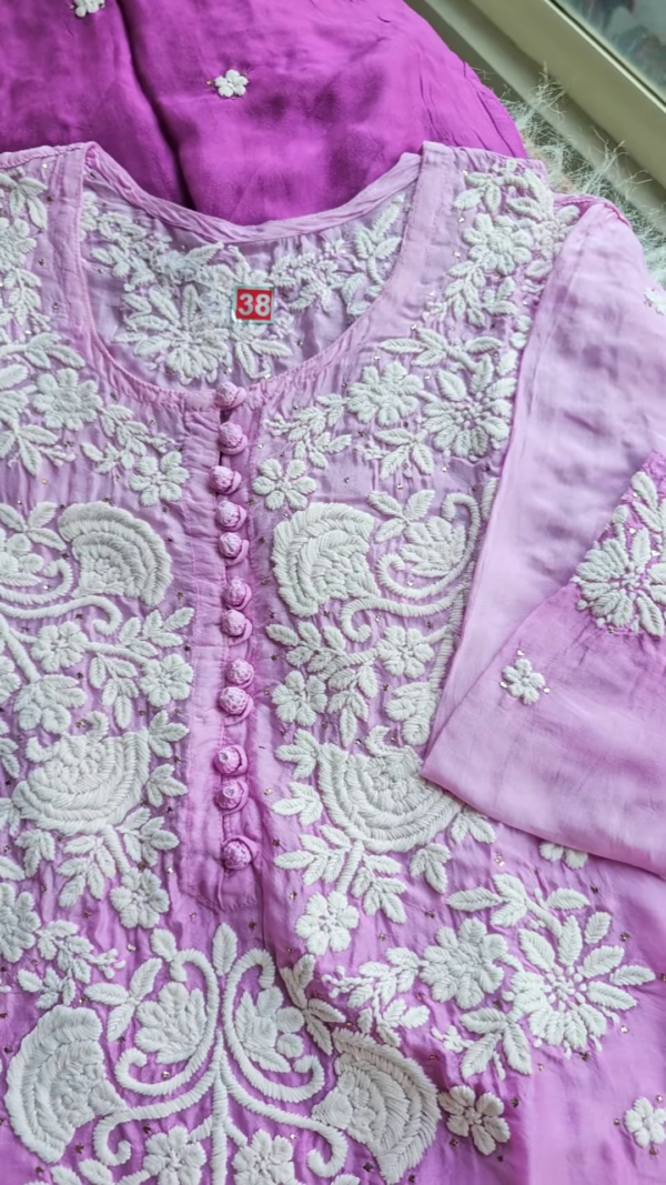Aqua Blue Chikankari Kurta