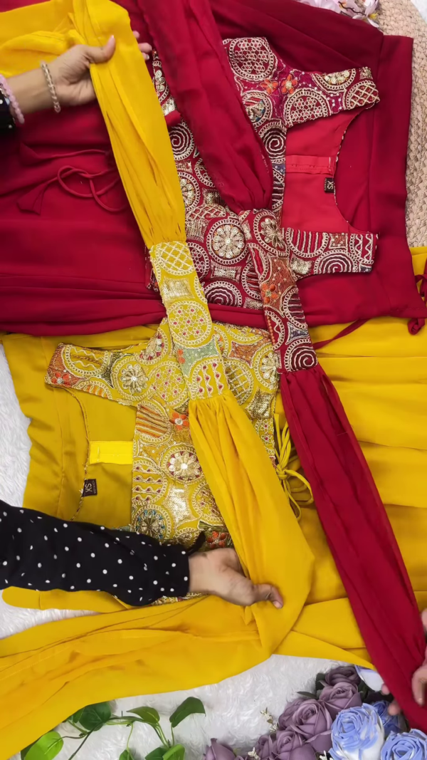 Golden Mustard Embroidered Lehenga Set