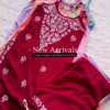 Maroon Strappy Chikankari Co-Ord Set – Elegant & Trendy