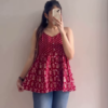 Women’s Black Short Kurti with White Threadwork & Light Blue Jeans – Casual Ethnic Streetwear Edit