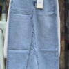 Women’s White Ruched Tie-Front Blouse with Sheer Sleeves & High-Waist Light Blue Denim Shorts – Summer Casual Co-Ord Set