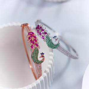 1175-1.png Women’s Peacock Design Stone-Studded Bracelets