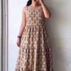 1177-1.png Women’s Leaf-Print Green Maxi Dress with Smocked Bodice and Tiered Skirt – Elegant Casualwear from Summer Portrait Series