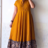 1177-5.png Women’s Leaf-Print Green Maxi Dress with Smocked Bodice and Tiered Skirt – Elegant Casualwear from Summer Portrait Series