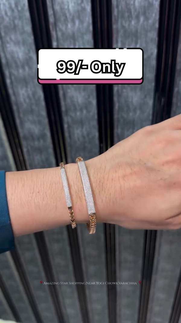 1178-4.png Unisex Dual-Tone Metal Bracelets