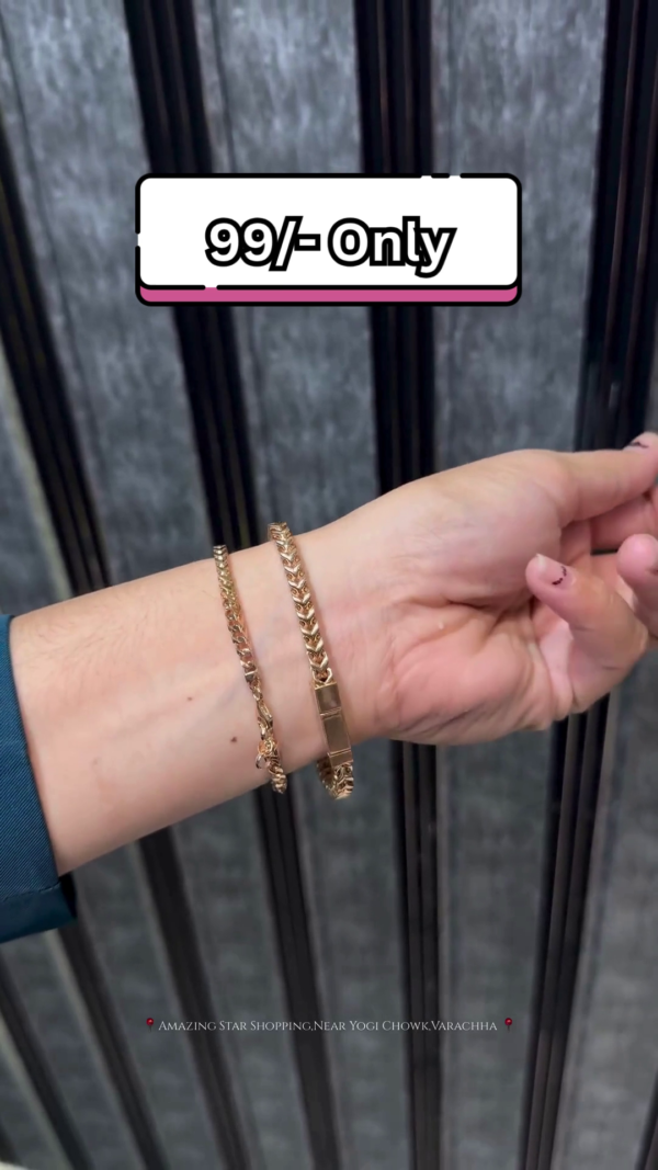 1178-5.png Unisex Dual-Tone Metal Bracelets