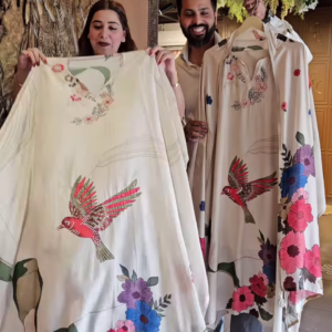 1179-2.png Pure Muslin Fabric with Multicolor Floral & Bird Print – “Summer Exclusive Launch” Textile Promotion
