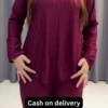 Women’s Maroon Belted Kurti with Matching Straight Pants – Casual Ethnicwear with Layered Elegance