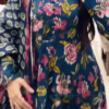 Women’s Yellow Floral Printed Kurti with Red Neckline Border – Ethnic Everyday Ensemble with Seasonal Charm