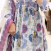 Women’s Yellow Floral Printed Kurti with Red Neckline Border – Ethnic Everyday Ensemble with Seasonal Charm