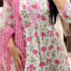 Women’s Yellow Floral Printed Kurti with Red Neckline Border – Ethnic Everyday Ensemble with Seasonal Charm