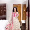 Women’s Yellow Floral Printed Kurti with Red Neckline Border – Ethnic Everyday Ensemble with Seasonal Charm