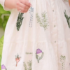 Women’s Cream Floral Embroidered Kurti with Matching Pants and Chain Strap Handbag – Ethnic Fusion Summerwear Edit