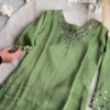 119-2.png Green Mirror Work Kurti – Elegance with a Contemporary Touch