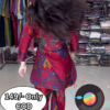 Women’s Multicolor Abstract Printed Kurti with Matching Pants – Ethnic Fusion Co-Ord Set with Music-Themed Backdrop