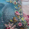 1195-4.png Dual-Toned Embroidered Sheer Fabric Panel with Sequins & Floral Motifs – Pink & Blue Textile for Occasionwear Drapes & Fusion Tailoring
