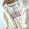 1200-2.png Women’s Light Green Floral Embroidered Long Kurti – Pastel Ethnicwear with White-Pink Motifs & Sleeve Detailing