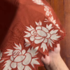 Women’s Reddish-Brown Ethnic Kurti with Floral Embroidery, Tassels & Shell Accents – Handcrafted Neckline Detailing for Festive Styling