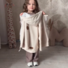 1207-6.png Kids’ Light Brown Co-Ord Set with Long Sleeves & White Sneakers – Neutral-Tone Outfit Styled with Giraffe Plush & Personalized Decor