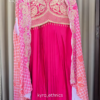122-1.png Hot Pink Embroidered Cape Dress