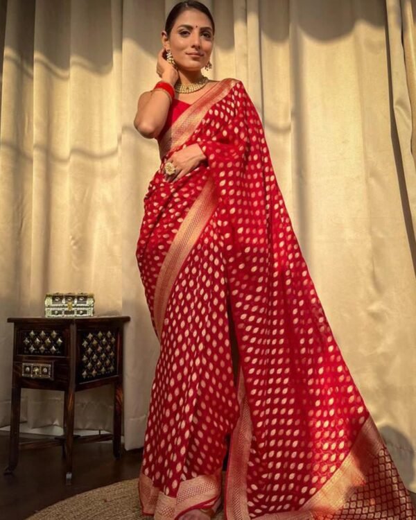 123_404ae45e-5207-47af-be74-e7bafcade9cf-1.jpg Beautiful Red Color Banarasi Jacquard Weaving Saree