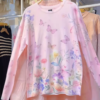 Elegant Pink Floral Embroidered Lace Shirt