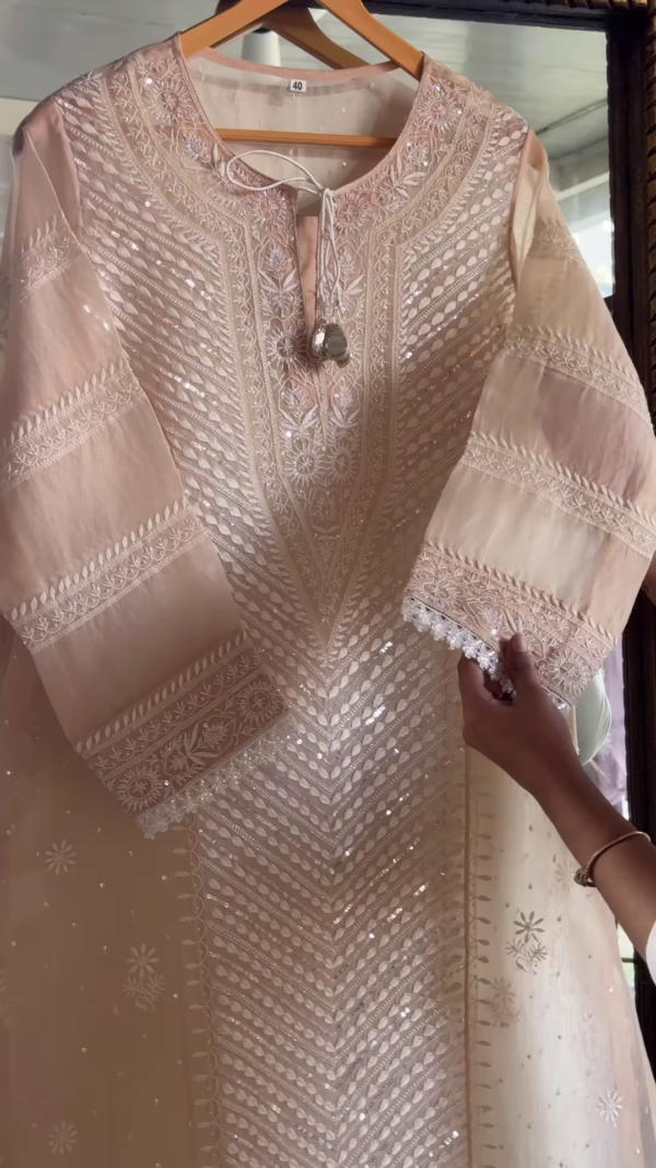 132-1.png Elegant Chikankari Embroidered Kurta Set – Nude Beige