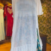 Boho Chic Floral Maxi Dress with Crochet Shrug