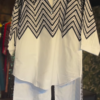 🖤✨ Elegant Monochrome Zigzag Embroidered Co-Ord Set (2-Piece)