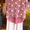 🌸 Mauve Blossom Floral High-Low Co-Ord Set (2-Piece)
