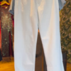 Embellished Denim Coord Set with White Wide-Leg Pants