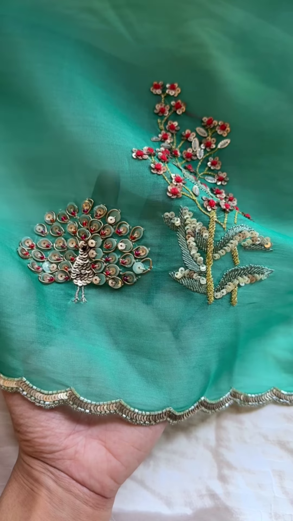 Emerald Enchantment Embroidered Lehenga Set