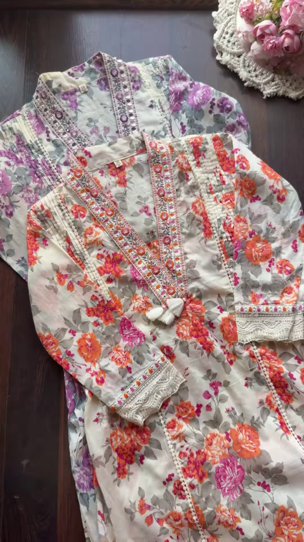 Floral Bliss Cotton Kurta Set