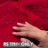 Red Floral Embroidered Three-Piece Suit