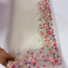 Ivory Organza Dupatta with Multicolor Floral Embroidery