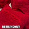Red Floral Embroidered Three-Piece Suit