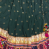 180-2.png Navy Blue Mirror Work Lehenga with Golden Border
