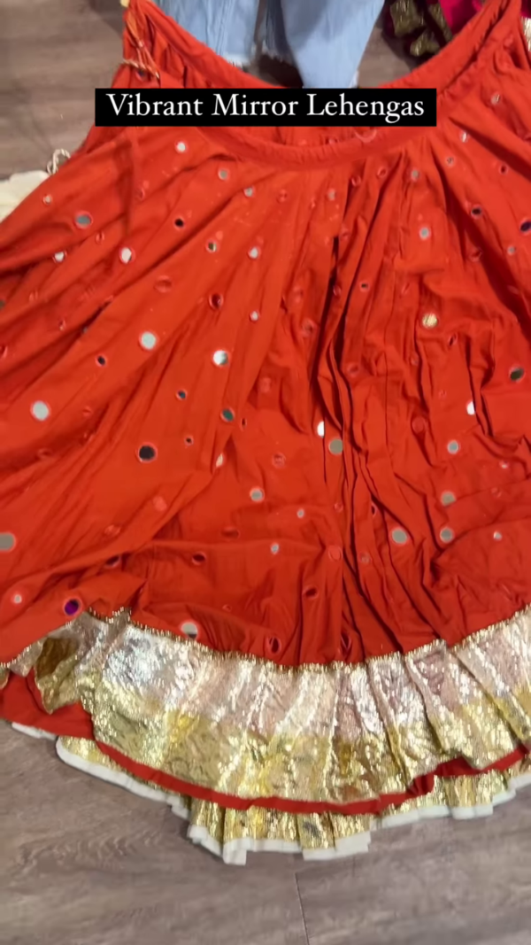 180-5.png Navy Blue Mirror Work Lehenga with Golden Border